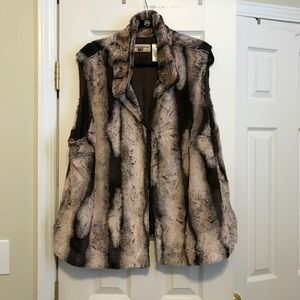 Alfred Dunner Faux Fur Vest